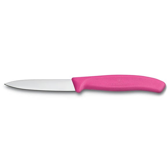 Нож для очистки овощей Victorinox, лезвие 10 см розовый 6.7706.L115