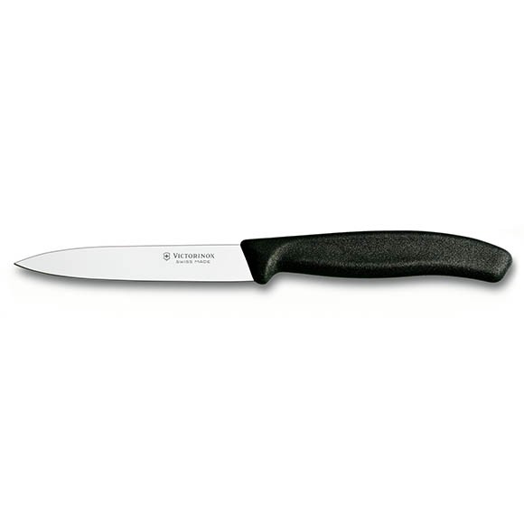 Нож для очистки овощей Victorinox, лезвие 10 см черный 6.7703