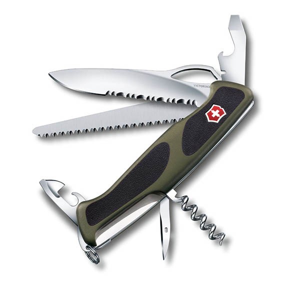Швейцарский нож Victorinox RangerGrip 179, 130 мм, 12 функ, зеленый (0.9563.MWC4)