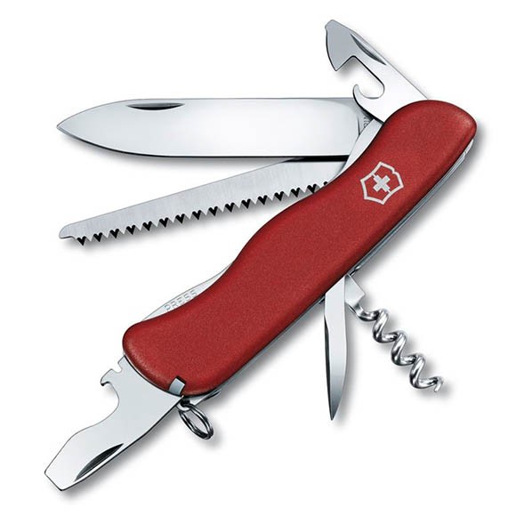 Нож Victorinox Forester, 111 мм, 12 функций, с фиксатором, красный, 0.8363