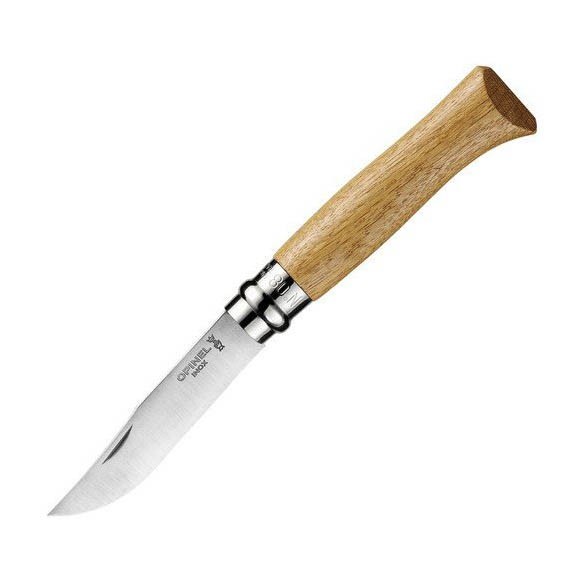 Нож Opinel №8, нержавеющая сталь, дубовая рукоять в картонной коробке
