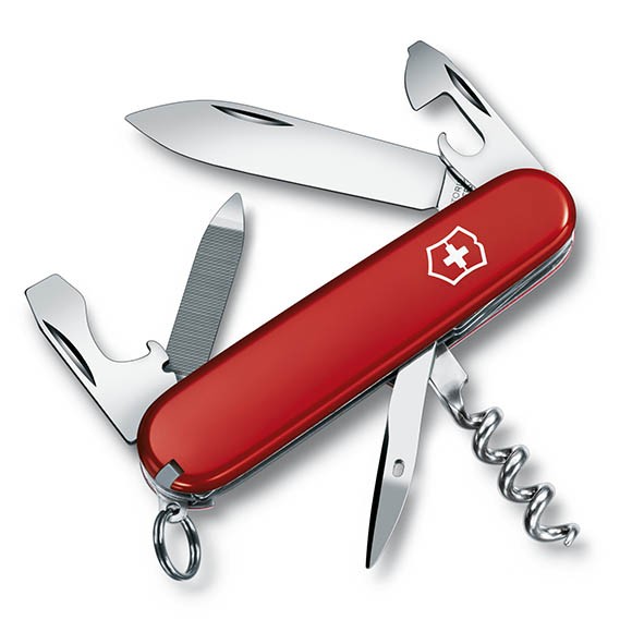 Швейцарский нож Victorinox Sportsman, 84 мм, 13 функций, красный (0.3803)