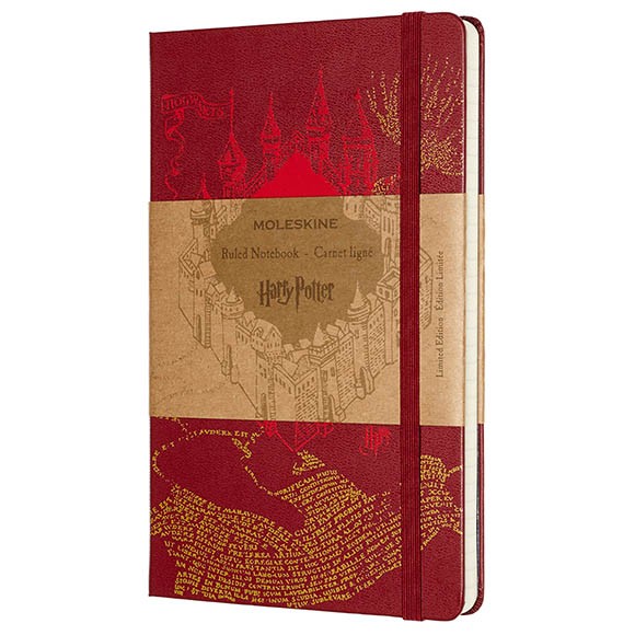 Блокнот Moleskine Limited Edition Harry Potter Large 130х210,192с. линейка красн. Map Red, LEHPDQP060