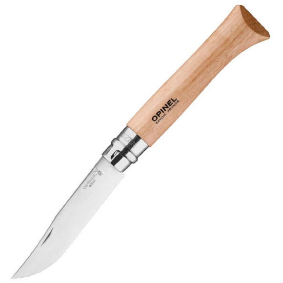 Нож Opinel №12, нержавеющая сталь, бук, серрейторная заточка, 002441