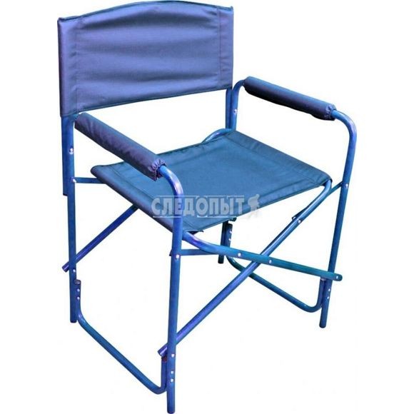Кресло складное "Следопыт" 585х450х825 мм, сталь 20 мм, синий, PF-FOR-SK03