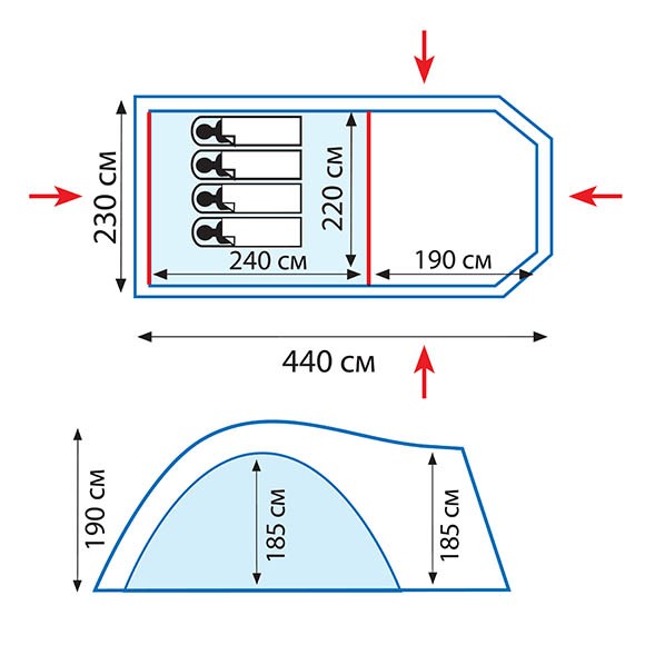 Палатка Tramp Anaconda 4 (V2) TRT-78 Палатка Tramp Anaconda 4 (V2) TRT-78
