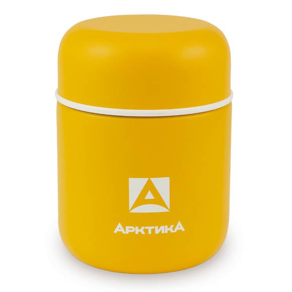 Термос-бочонок бытовой вакуумный для еды тм "Арктика", 280 мл, желтый, арт. 411-280