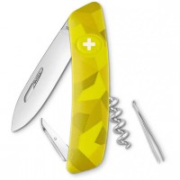 Швейцарский нож Swiza C01 Camouflage, 95 мм, 6 функций, желтый KNI.0010.2080