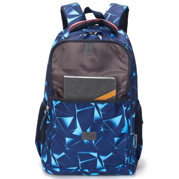 Рюкзак Torber Class X, темно-синий с орнаментом, полиэстер, 45x30x18см + Пенал, T2743-NAV-BLU-P Рюкзак Torber Class X, темно-синий с орнаментом, полиэстер, 45x30x18см + Пенал, T2743-NAV-BLU-P