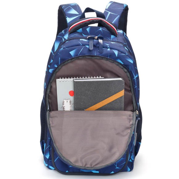 Рюкзак Torber Class X, темно-синий с орнаментом, полиэстер, 45x30x18см + Пенал, T2743-NAV-BLU-P Рюкзак Torber Class X, темно-синий с орнаментом, полиэстер, 45x30x18см + Пенал, T2743-NAV-BLU-P
