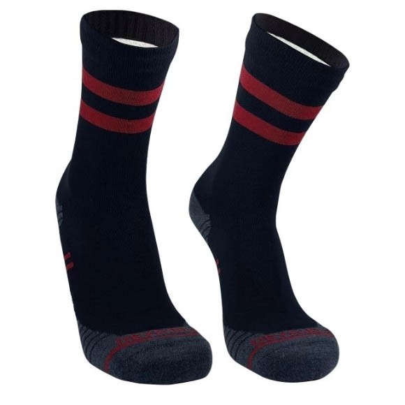 Водонепроницаемые носки DexShell Running Lite с красными полосками DS20610RED