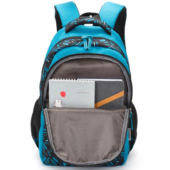 Рюкзак Torber Class X, голубой с орнаментом, полиэстер, 45x30x18 см + пенал, T2602-BLU-P Рюкзак Torber Class X, голубой с орнаментом, полиэстер, 45x30x18 см + пенал, T2602-BLU-P