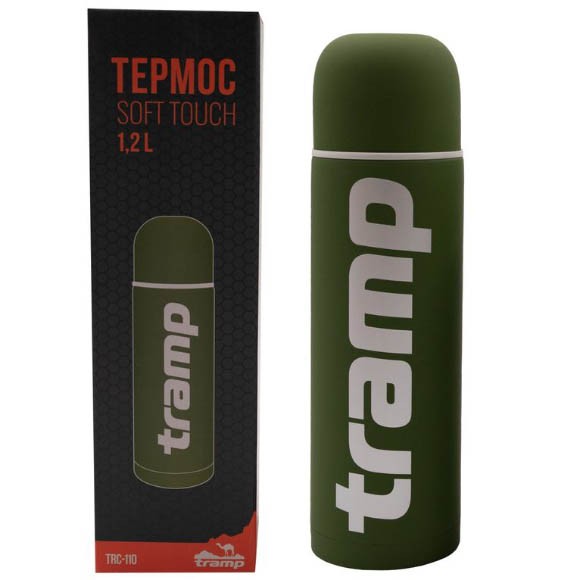 Термос Tramp Soft Touch 1,2 л, хаки, TRC-110