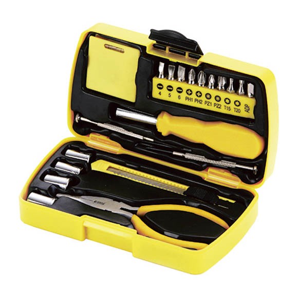 Набор инструментов Stinger, 20 инструментов, в пластиковом кейсе, желтый, NST128020