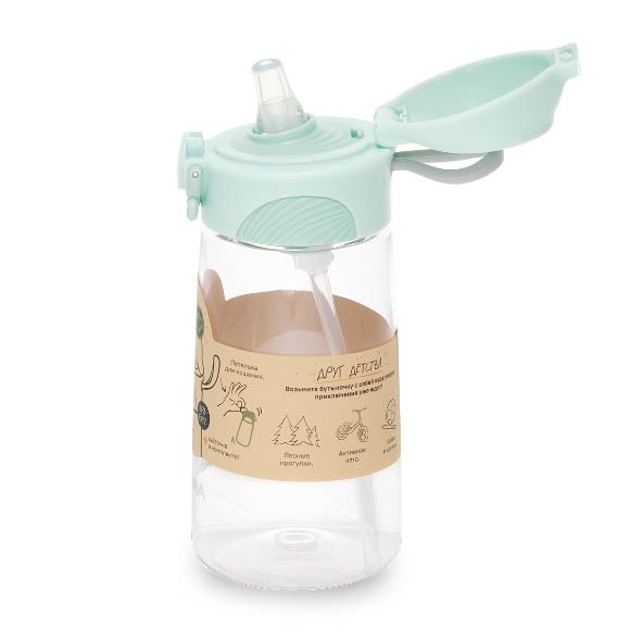 Бутылочка детская питьевая, бытовая, тритановая, тм "Арктика", 450 мл, мята, арт. 712-450 Бутылочка детская питьевая, бытовая, тритановая, тм "Арктика", 450 мл, мята, арт. 712-450