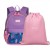 Рюкзак Torber Class X Mini, сиреневый/розовый с орнаментом "Кошки и листья", T1801-23-Lil