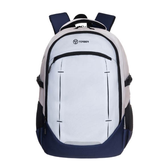 Рюкзак Torber Class X, серо-синий, 46x32x18 см + мешок для сменной обуви, T9355-23-Gr  Рюкзак Torber Class X, серо-синий, 46x32x18 см + мешок для сменной обуви, T9355-23-Gr