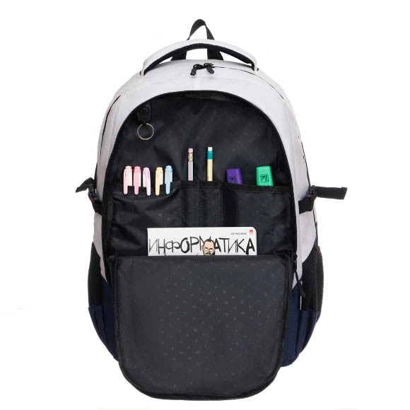 Рюкзак Torber Class X, серо-синий, 46x32x18 см + мешок для сменной обуви, T9355-23-Gr  Рюкзак Torber Class X, серо-синий, 46x32x18 см + мешок для сменной обуви, T9355-23-Gr