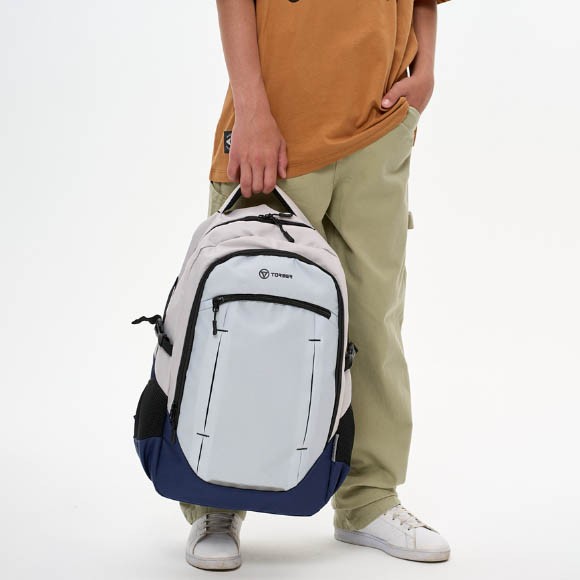 Рюкзак Torber Class X, серо-синий, 46x32x18 см + мешок для сменной обуви, T9355-23-Gr  Рюкзак Torber Class X, серо-синий, 46x32x18 см + мешок для сменной обуви, T9355-23-Gr