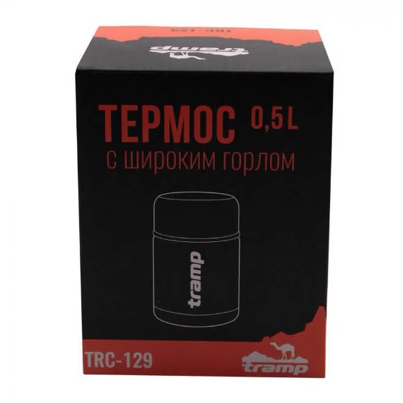 Термос Tramp с широким горлом 0,5 л, серый, TRC-129