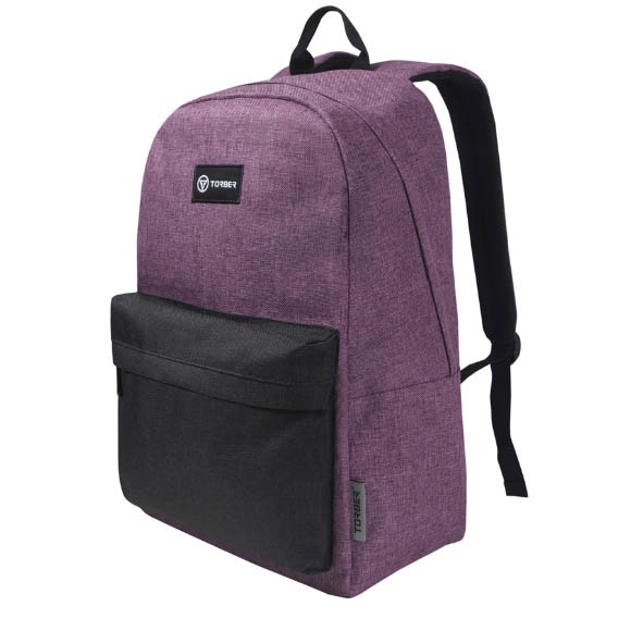 Рюкзак Torber Graffi, фиолетовый с карманом черного цвета, полиэстер меланж, 42x29x19 см, T8965-PUR-BLK Рюкзак Torber Graffi, фиолетовый с карманом черного цвета, полиэстер меланж, 42x29x19 см, T8965-PUR-BLK