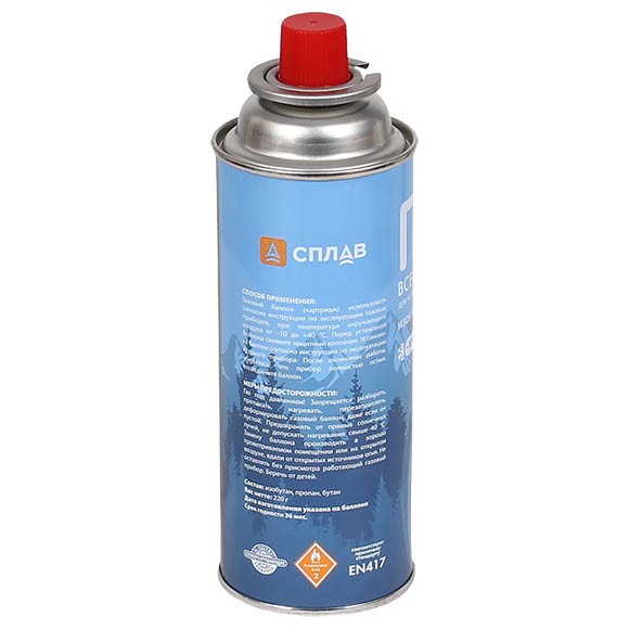Баллон газовый Сплав цанговый высокий 220 г Баллон газовый Сплав цанговый высокий 220 г