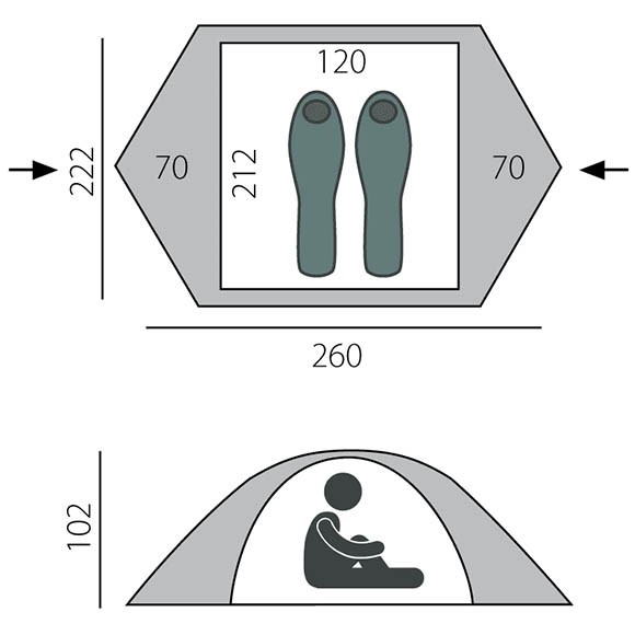 Палатка BTrace Spin 2, зелёная, T0499 Палатка BTrace Spin 2, зелёная, T0499