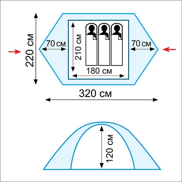 Палатка Tramp Scout 3 (V2) (зеленый) TRT-56 Палатка Tramp Scout 3 (V2) (зеленый) TRT-56