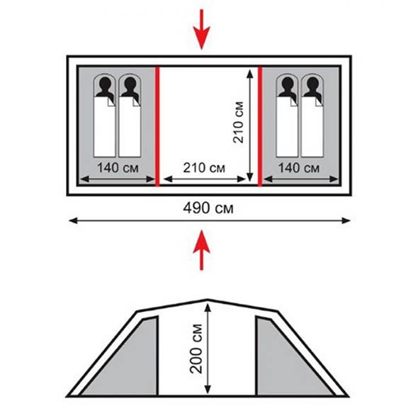 Палатка Totem Hurone 4 (V2), зеленая, TTT-025 Палатка Totem Hurone 4 (V2), зеленая, TTT-025