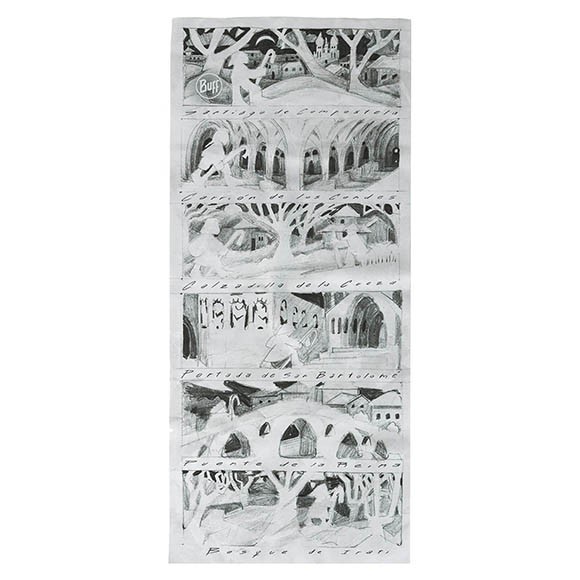 Бандана Buff CoolNet UV Camino Recuerdos 134428.937.10.00