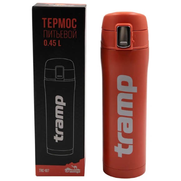 Термос Tramp питьевой 0,45л, оранжевый, TRC-107