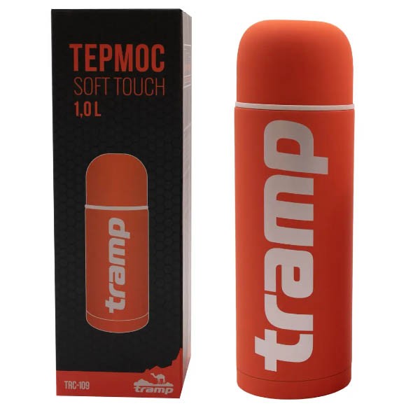 Термос Tramp Soft Touch 1,0 л., оранжевый, TRC-109