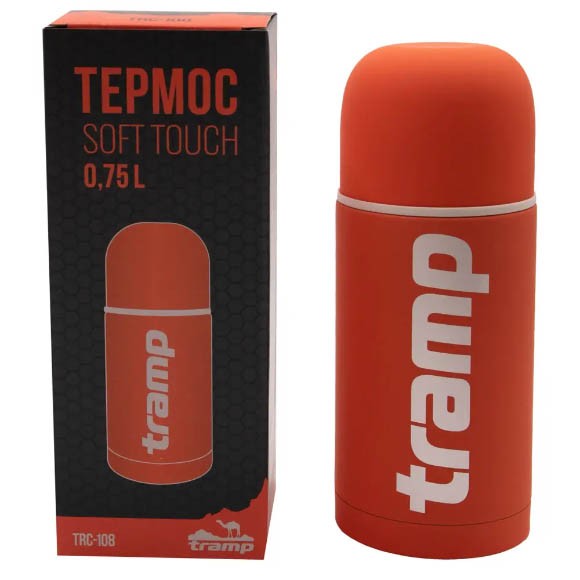 Термос Tramp Soft Touch 0,75 л, оранжевый, TRC-108 Термос Tramp Soft Touch 0,75 л, оранжевый, TRC-108