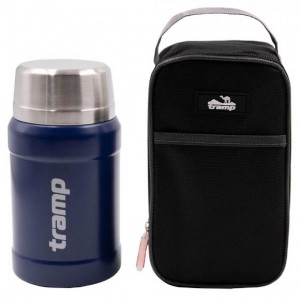 Термос Tramp с широким горлом 0,8 л с сумкой, синий, TRC-132 Термос Tramp с широким горлом 0,8 л с сумкой, синий, TRC-132