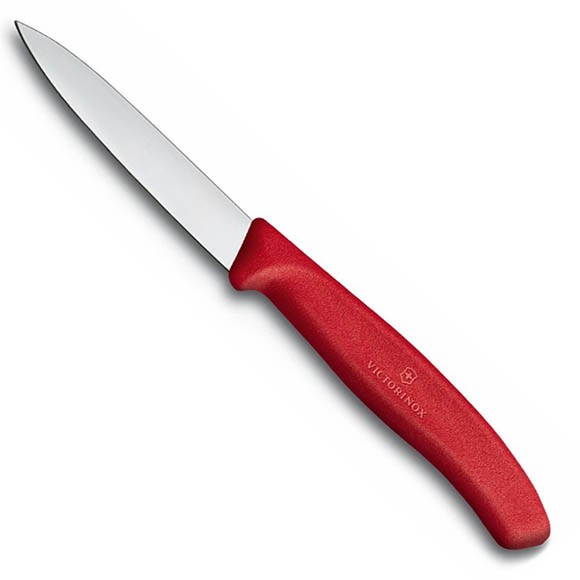 Нож для овощей Victorinox, 8 см, красный, 6.7401