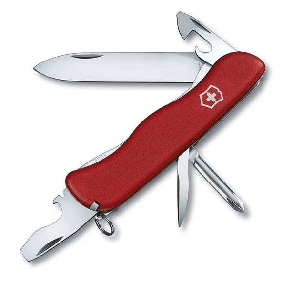 Нож Victorinox Adventurer, 111 мм, 11 функций, с фиксатором, красный, 0.8453
