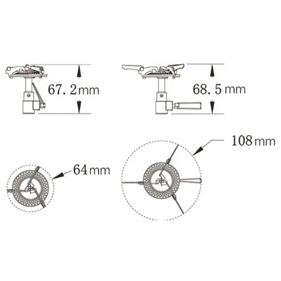 Горелка туристическая складная Tramp TRG-048, титан Горелка туристическая складная Tramp TRG-048, титан