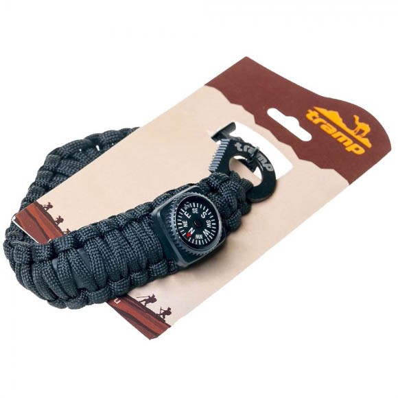Браслет выживальщика Tramp, компас, огниво / 2 метра паракорда, TRA-237 Браслет выживальщика Tramp, компас, огниво / 2 метра паракорда, TRA-237