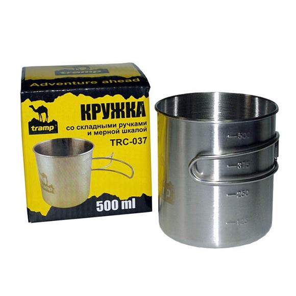 Кружка со складными ручками и мерной шкалой Tramp TRC-037 (500мл) Кружка со складными ручками и мерной шкалой Tramp TRC-037 (500мл)
