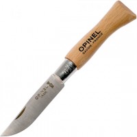 Нож Opinel №4, нержавеющая сталь, бук