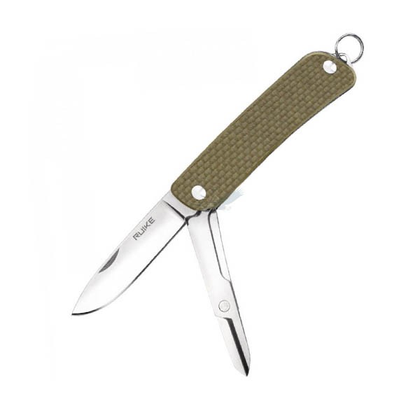 Налобный фонарь Fenix HM61R + складной нож Ruike S22, зелёный, HM61RS22G