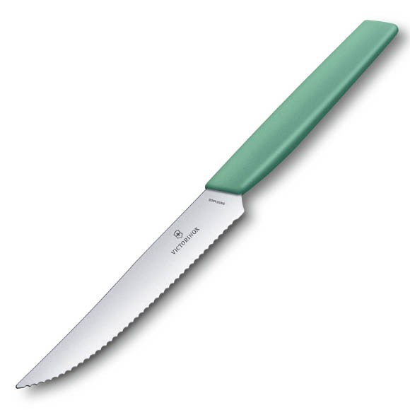 Нож для стейка и пиццы Victorinox Swiss Modern, волнистое лезвие, 6.9006.12W41
