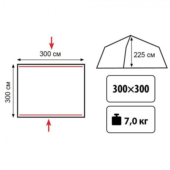 Шатёр Tramp Lite Bungalow, зеленый, TLT-015.06