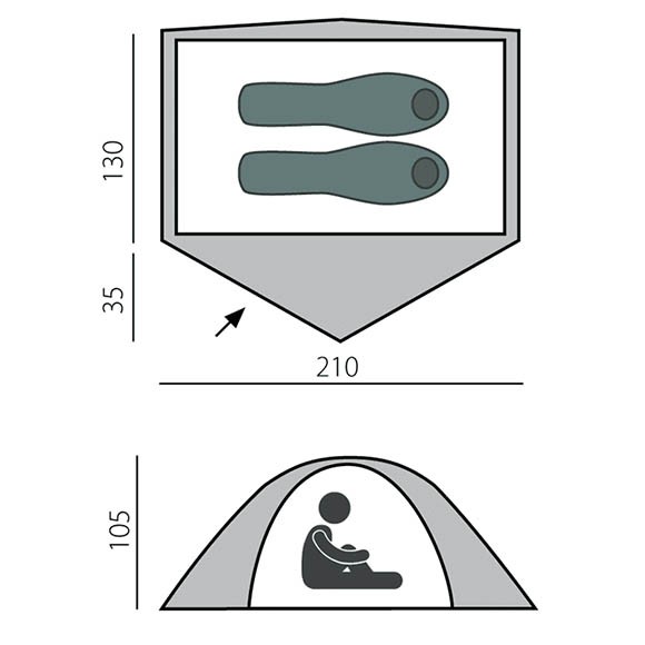 Палатка быстросборная BTrace Bullet 2, зеленая, T0500