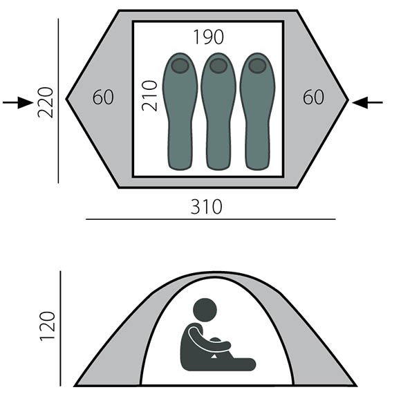 Палатка быстросборная BTrace Flex 3, зеленая, T0502 Палатка быстросборная BTrace Flex 3, зеленая, T0502