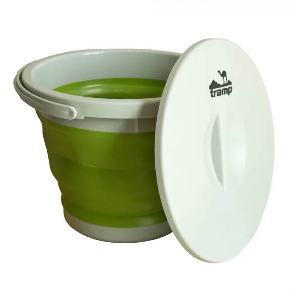 Ведро складное силиконовое 5л с крышкой Tramp TRC-127 Ведро складное силиконовое 5л с крышкой Tramp TRC-127