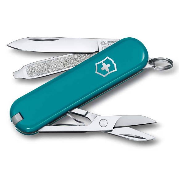 Нож-брелок Victorinox Classic SD Colors "Mountain Lake", 7 функций, 0.6223.23G