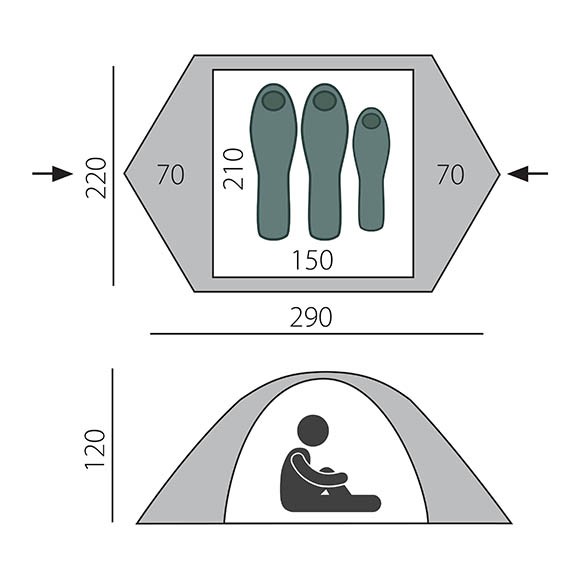 Палатка BTrace Scout (Зеленый) T0201 Палатка BTrace Scout (Зеленый) T0201