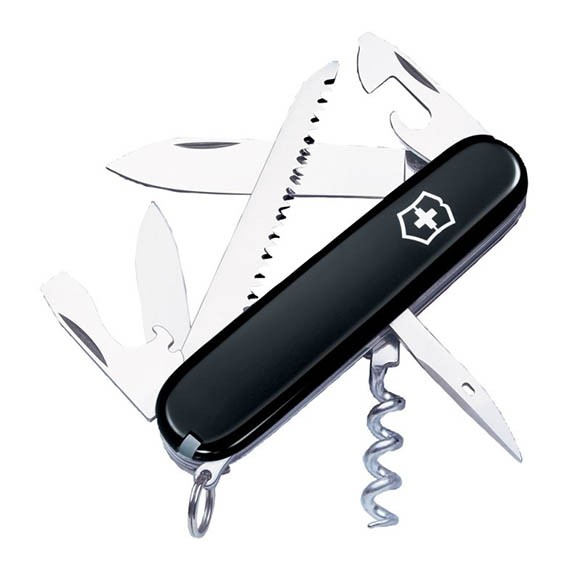Швейцарский нож Victorinox Camper, 13 функций, 91 мм, черный (1.3613.3)
