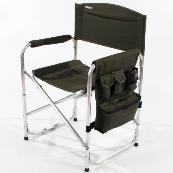 Кресло складное "Следопыт" 585х450х825 мм, с карманом на подлокотнике, алюминий, хаки PF-FOR-SK11
